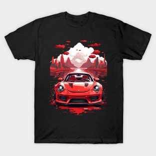 Red Car Design Art T-Shirt